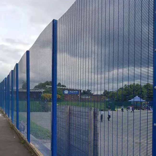 Clear view 358 anti climb fence high security dense mesh fence panels security fence for airport railway prison