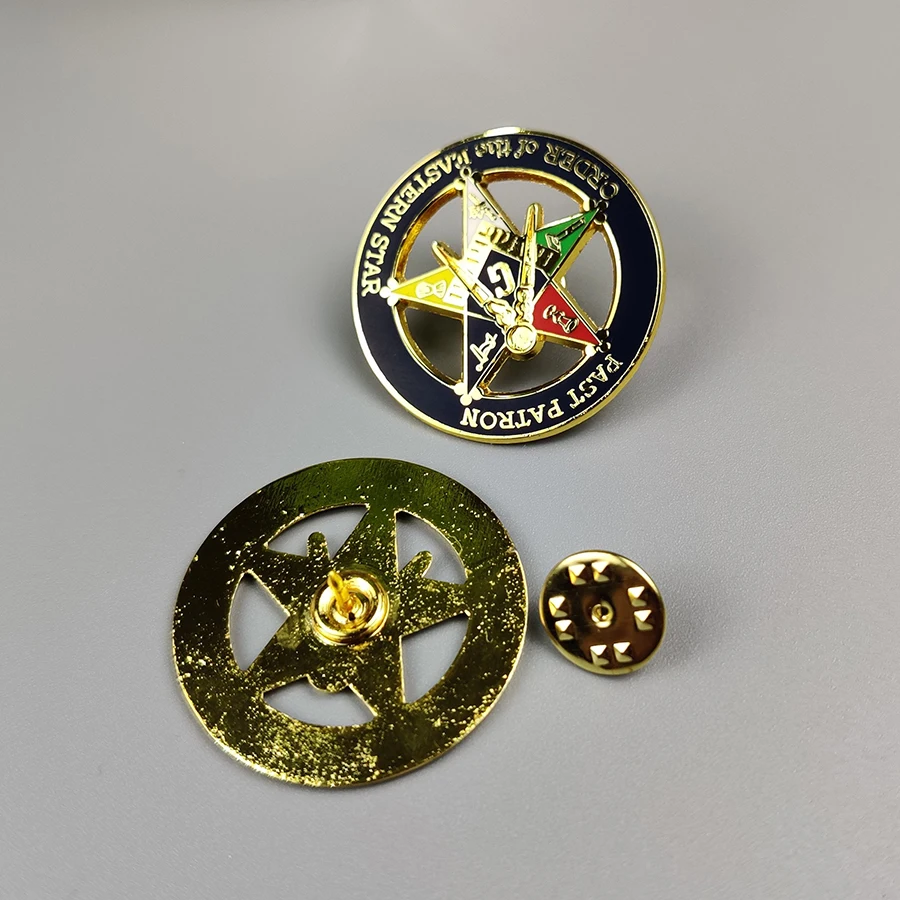 Free Masons PAST PATRON ORDER OF THE EASTERN STAR OES Brooch and Pins Freemasonry Masonic Lapel Pin Badges Metal Craft