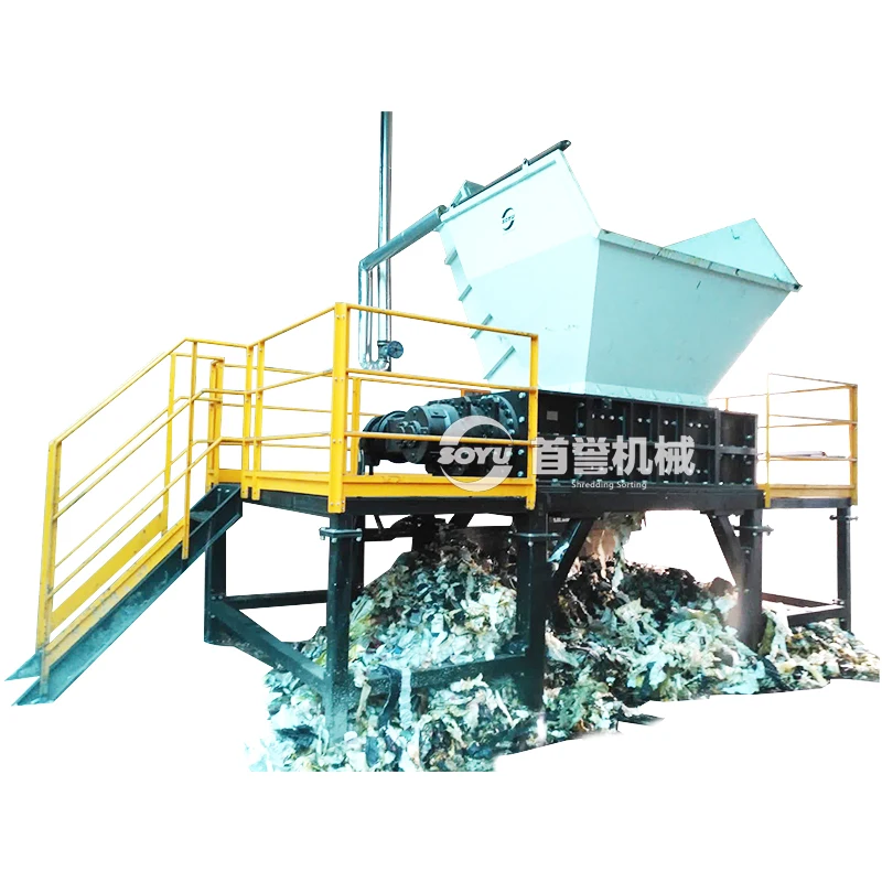 Double Shaft Shredder For Metal/Tire/Barrel/Glass/Waste