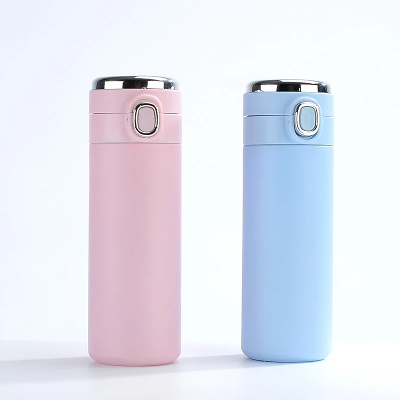 
Smart thermos stainless steel elastic cover male and female student pea cup outdoor travel mug car mug 