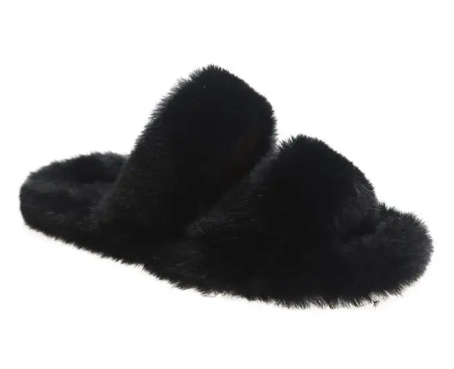 2021 г. модные пушистые зимние теплые плюшевые женские домашние тапочки Flauschige hausпотанки