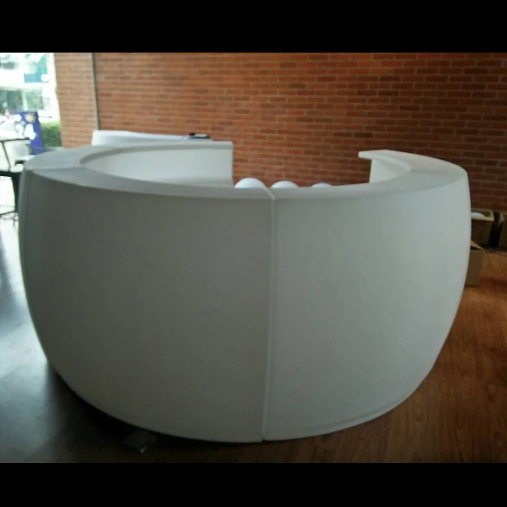 Remote Rgb Color Changing Illuminated Led Commercial Lighting bar Counter White Plastic Nightclub bar Furniture Counter