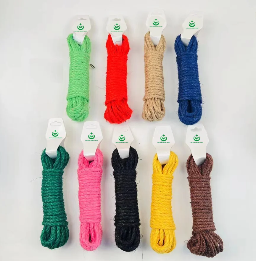 wholesale natural raw jute rope high tensile strength with 3 strands natural color twisted jute bulk jute twine