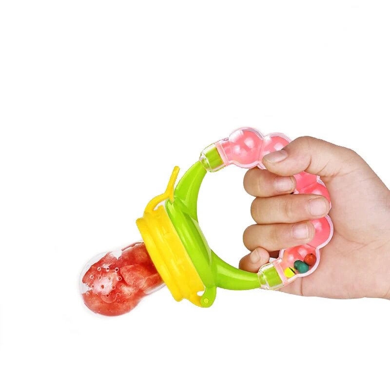 Silicone Baby Fruit Feeder Pacifier Teething Toys Fresh Food Feeder Infant Fruit Baby Bottle Big Nipples With Cover For Toddler