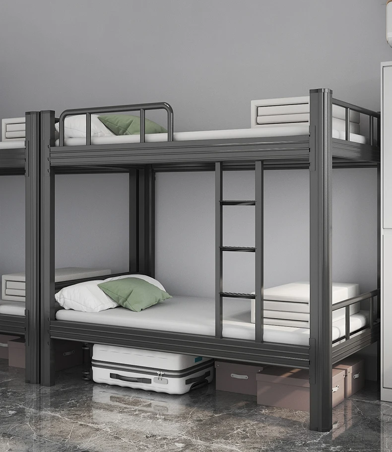 New Design Commercial Bunk Modern Metal Beds Student Dormitory Adult Metal Bed Frame  Double Decker Beds