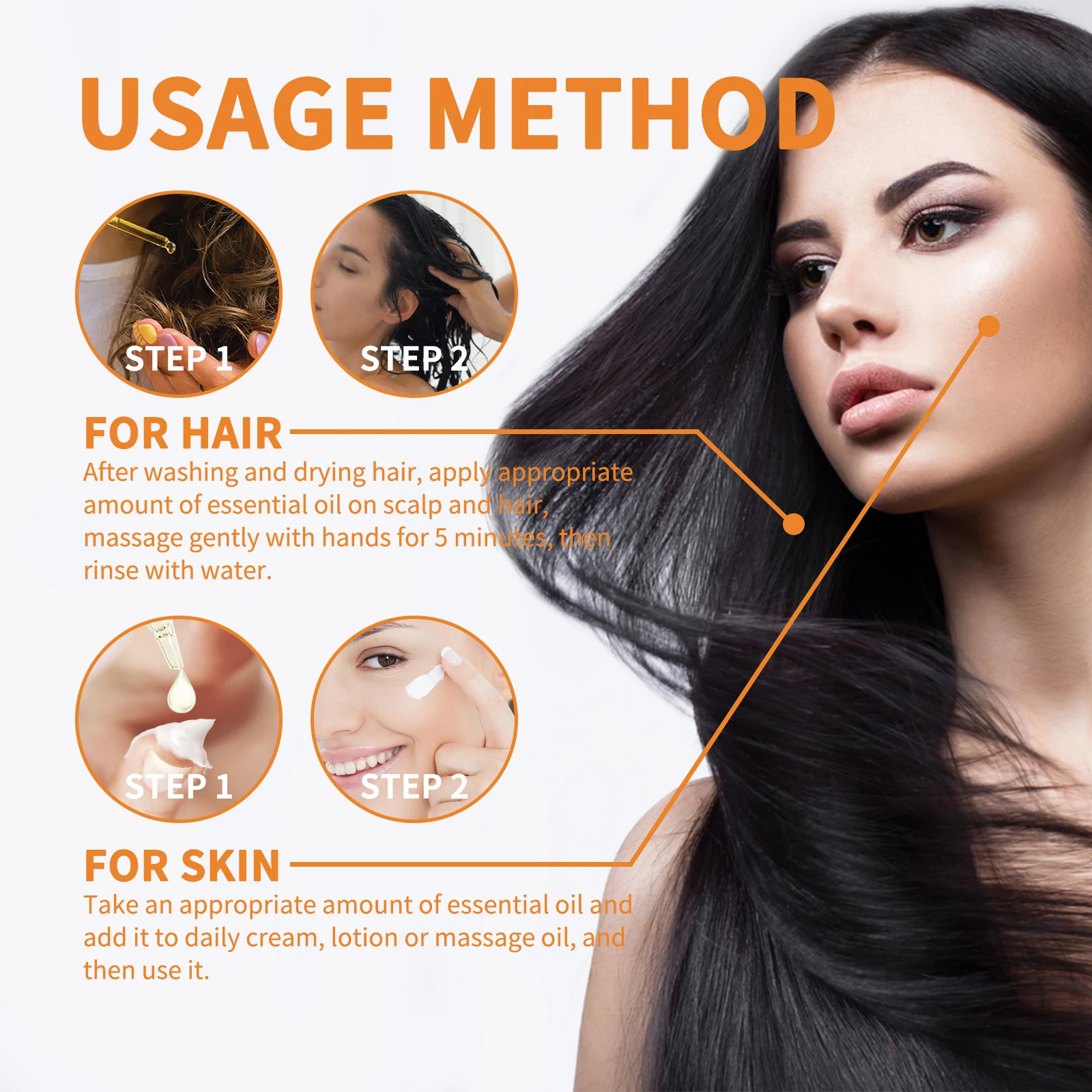 EELHOE OEM&ODM Hair Oil Vegan Natural Formula Hair Oil Grow Strengthen Hair Essential Oil
