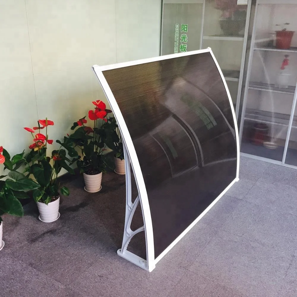 
Polycarbonate Entrance Door Canopy Awning Wholesale Price Modern Design Alu Outdoor PC Solid Sheet Roof Awnning 