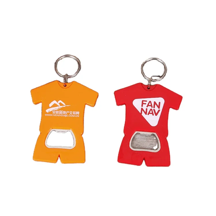 custom plastic polo shirt soccer jersey bottle opener magnet sticker