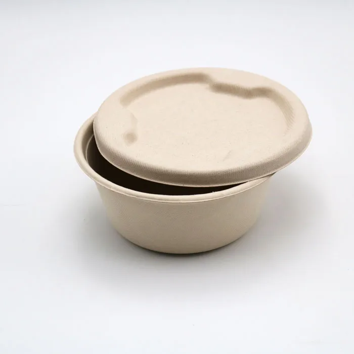 disposable biodegradable bamboo fiber pulp bowl
