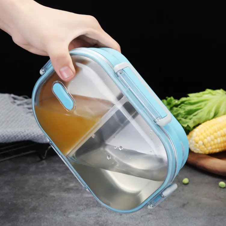  Ланч-бокс bento из нержавеющей стали с пластиковой крышкой