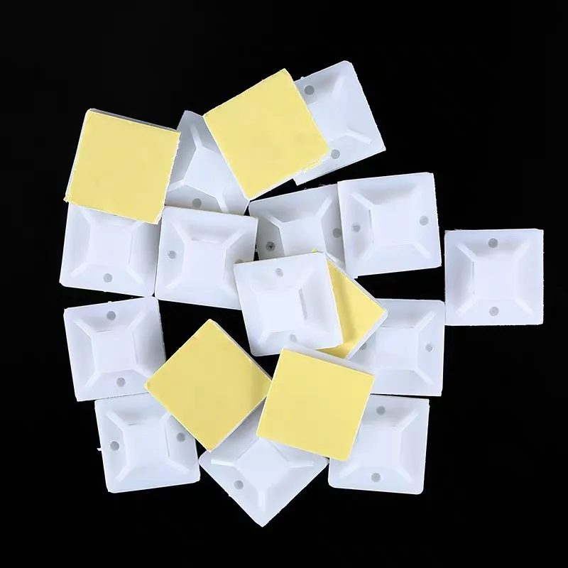 40*40 suction cups Nylon self adhesive cable clamps Cable tie fixing Plastic cable locator sheets Management clips Clamps