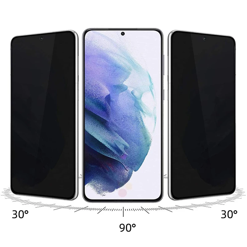 High Quality Anti Peeping Full Glue Privacy Anti Spy Tempered Glass for Samsung S21 S21+ Plus A72 A82 M52 F42 Screen Protector