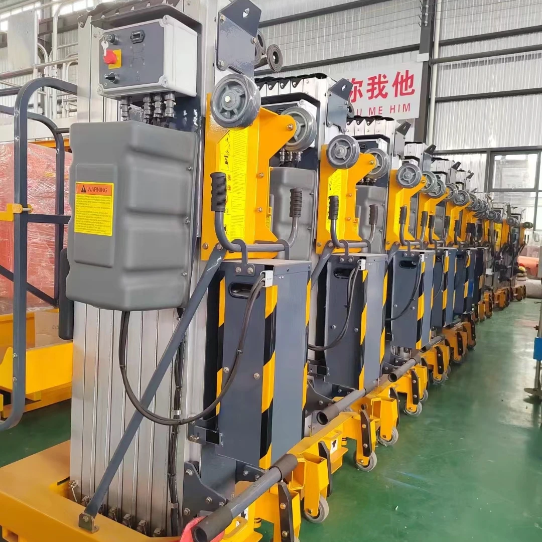 Mini manned elevator elevates 6 meter 8 meter self propelled scissor fork hydraulic lifting platform