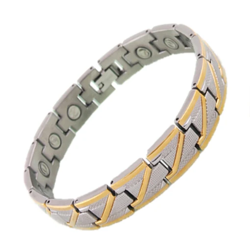 Custom Men Magnetic Therapy Stainless Steel Bracelets