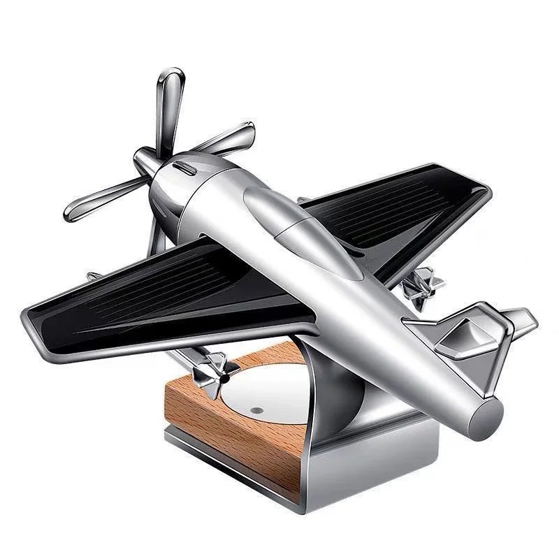 Aircraft Decoration Solar Energy Automatic Rotating Liquid Car Vehicle Perfume Bottle Gragrance Aromatherapy