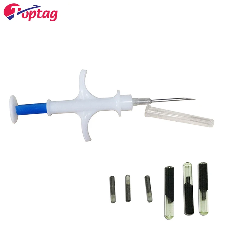 134.2KHz Animal Microchip FDX-B Pet ID Syringe EM4305 Chip ICAR RFID Animal ID injector for Animal Identification