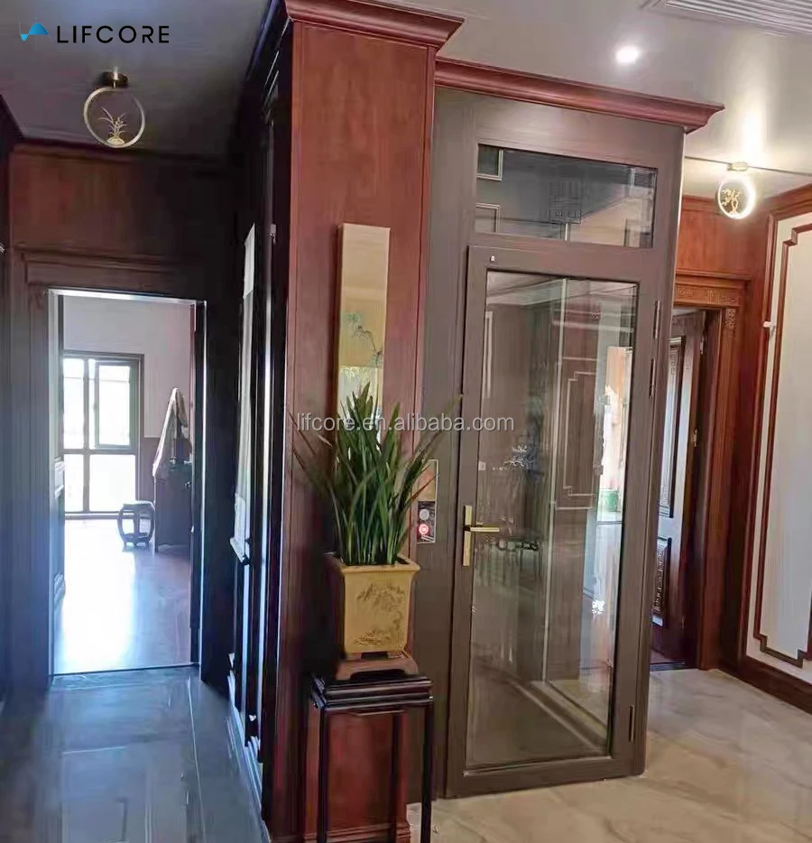 3 floor luxury glass villa elevator 2-3 passenger home elevator lift for house