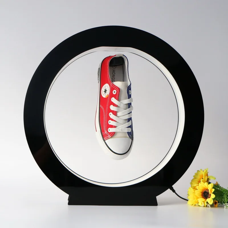 New Arrival Levitating Magnetic Floating Shoes Display Stand Maglev Levitation Sneaker Shoes Display Rack With LED Light