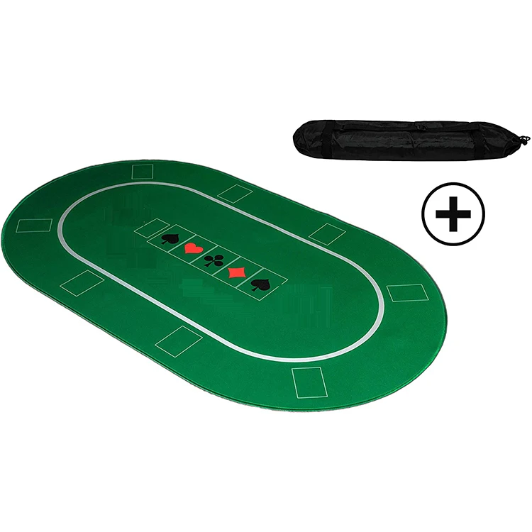 2022 New Custom Professional Poker Mat Cloth 100 x 60 cm Poker Table Cover Poker Mat with polyester Carry Bag