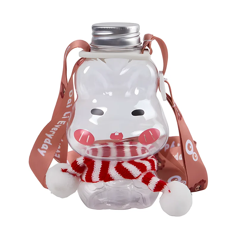 High Quality Rabbit Shape PET Clear Plastic Bottles Beverage Packaging for Juice