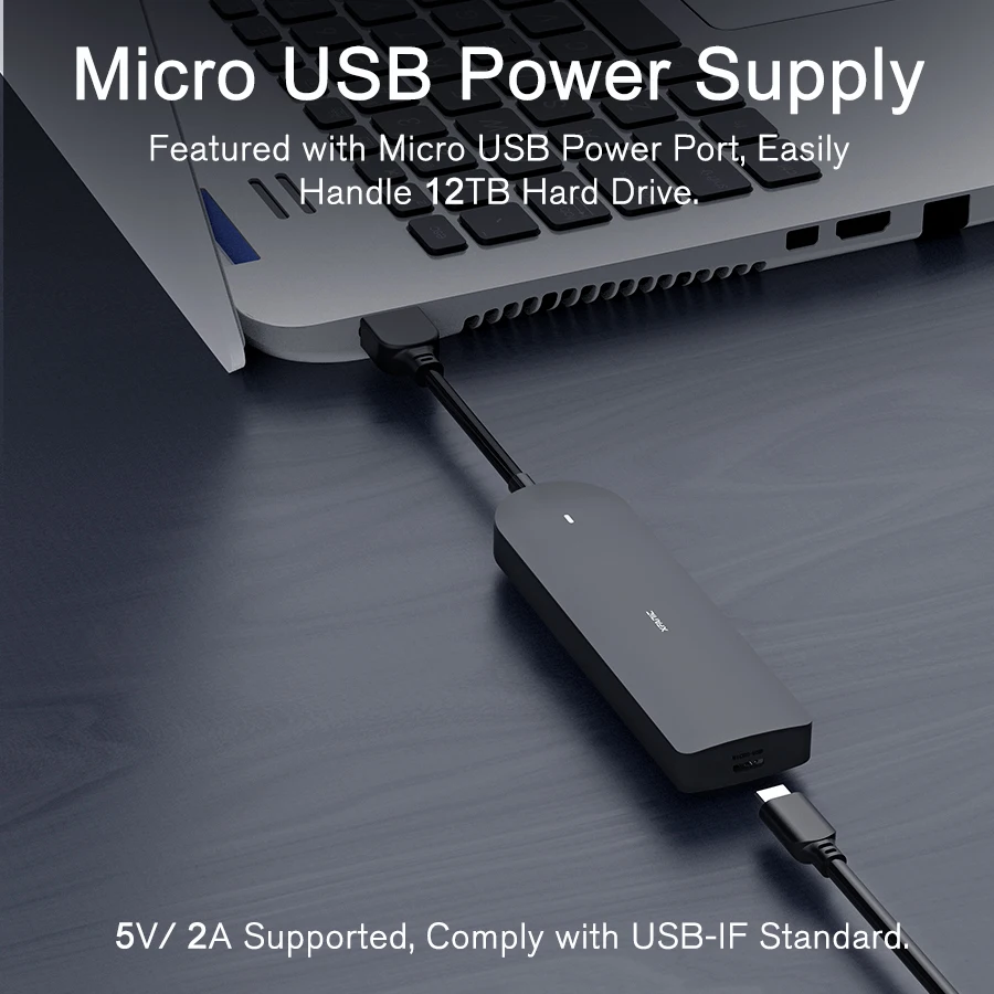USB Hub, Ultra Slim  Adapter with 4 USB 3.0 Ports for USB Devices Black