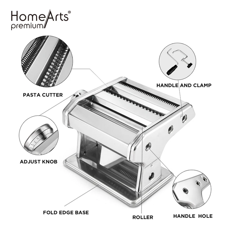  Household Manual Noodle Pasta Machine maker Stainless Steel Rice Making With Stop