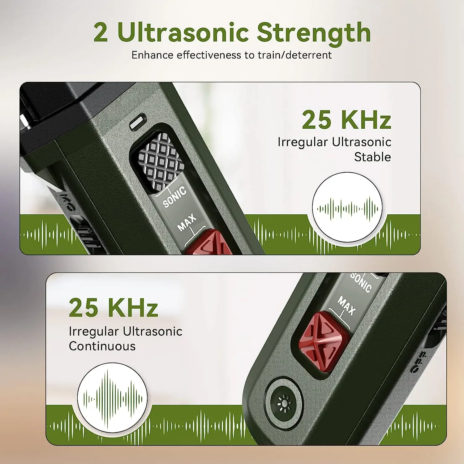 2023 New Ultrasonic Dog Deterrent Humane Anti Barking Device Dog Training Stop Barking Device Led Ultrasonic Dog Repeller