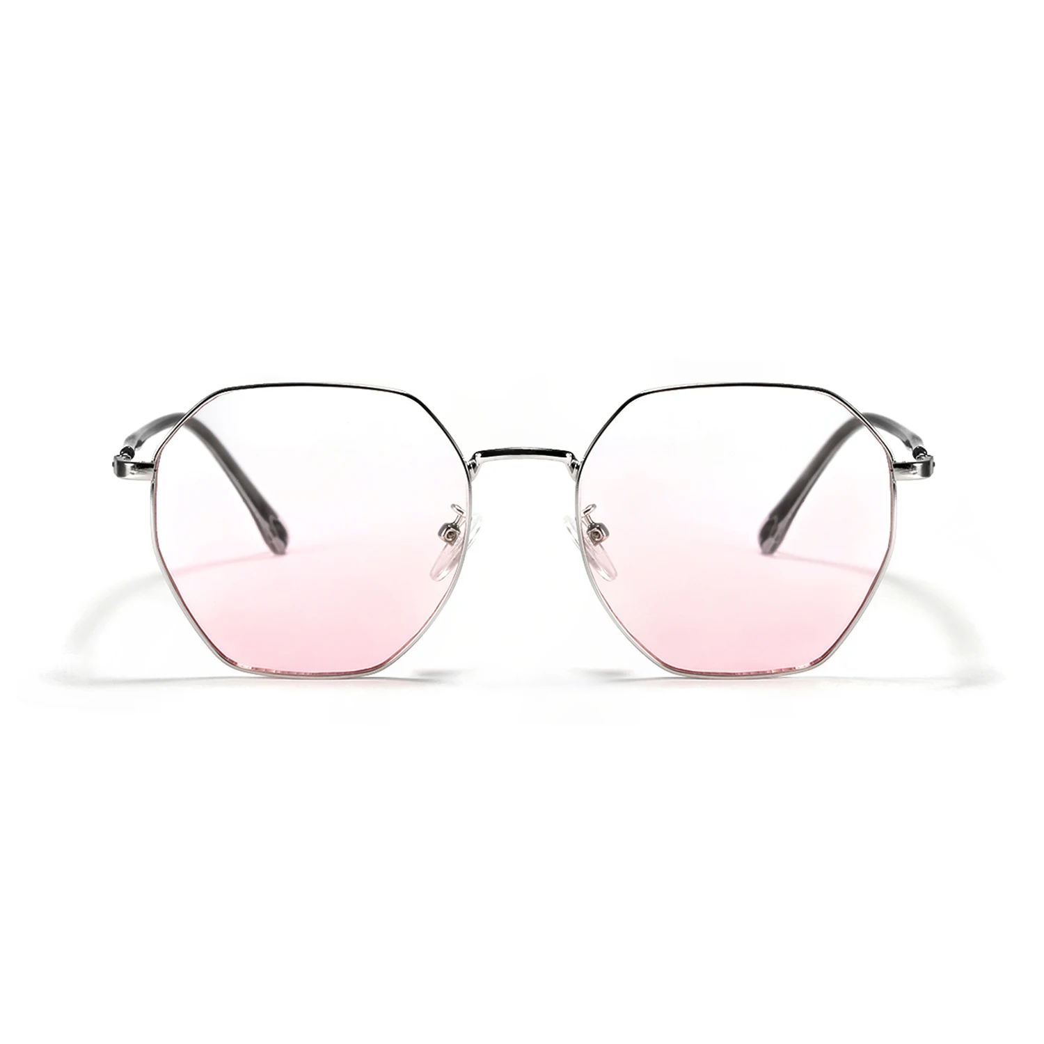Large frame blush mirror element face artifact diamond polygon ins sunglasses