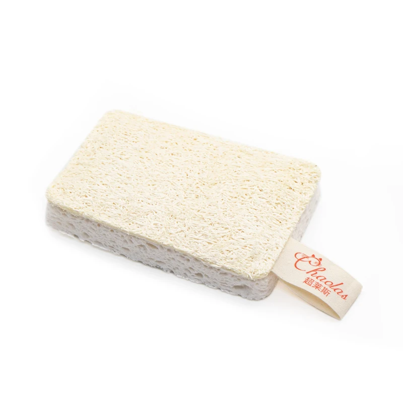 Biodegradable Dish Washing Cellulose Natural Loofah Sponge For Kitchen OEM