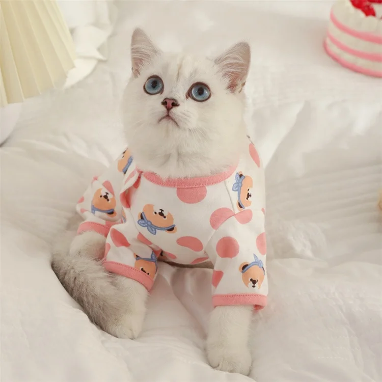 Hot Sale Cute High Elastic Four-legged Physiological Prevent Anti-mosquito Dog Pajamas Cat Dog Clothes Cat Hoodies Without Hats