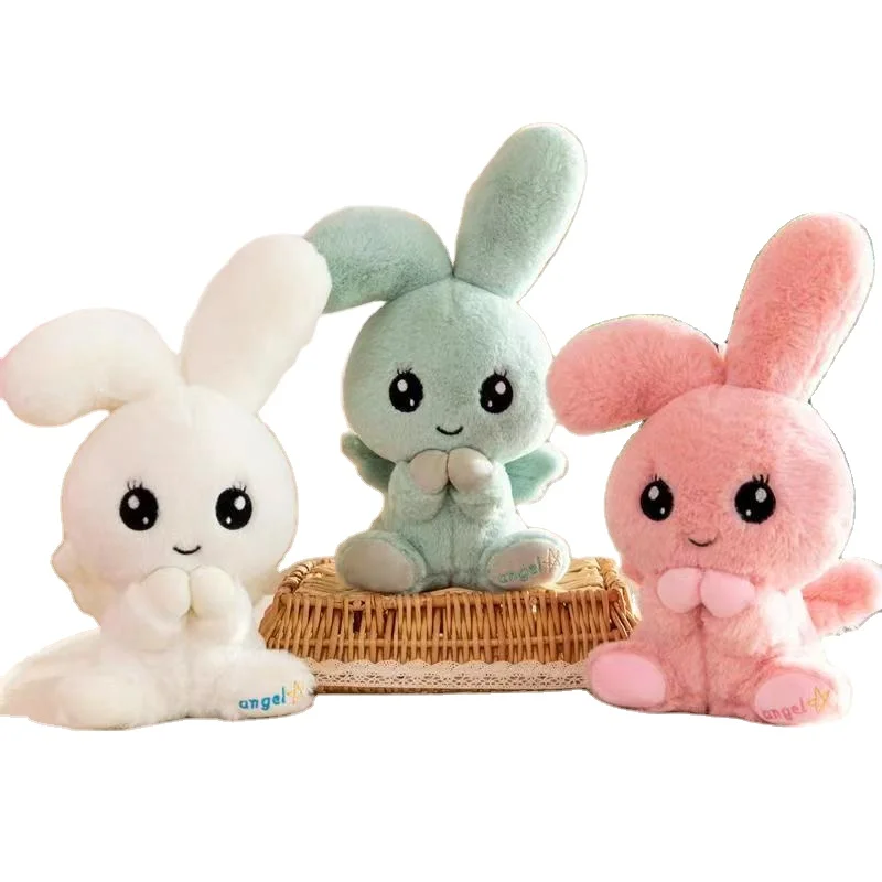 Производитель Kawaii большие очаровательные глаза кролик с крыльями плюшевая игрушка 30 см