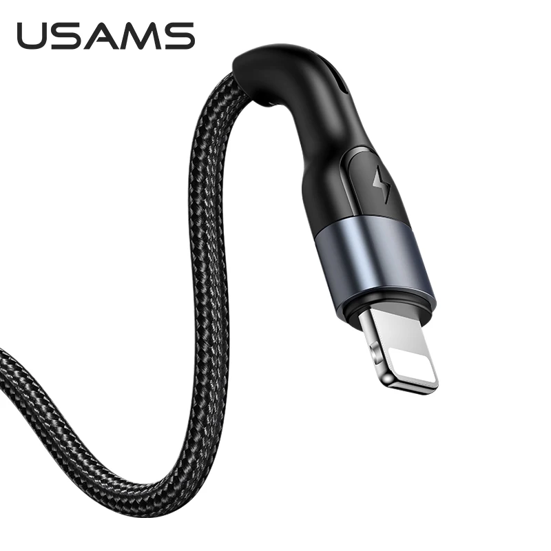 USAMS новый стиль дизайн U55 сплав плетеная линия зарядки данных USB зарядное устройство набор кабель для передачи iphone 13