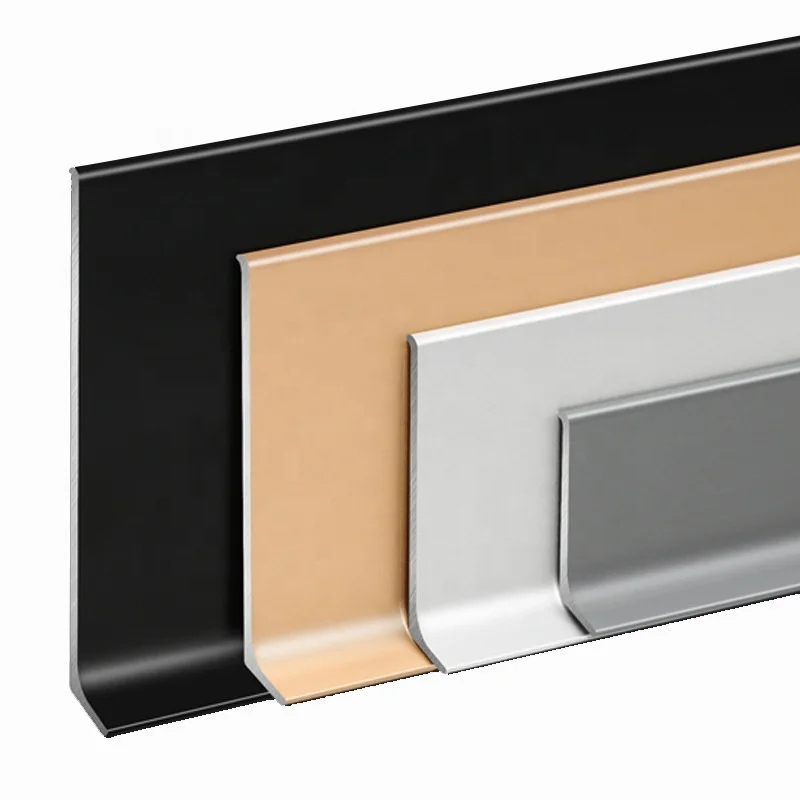 Customized Waterproof Aluminum Baseboard 40mm 60mm 80mm 100mm Skirting Board