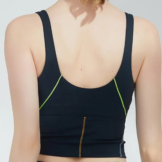 Wholesale Customer Logo Yoga Exercise Clothes Athletic Slim Camisole Stretchy U Neck Tank Top