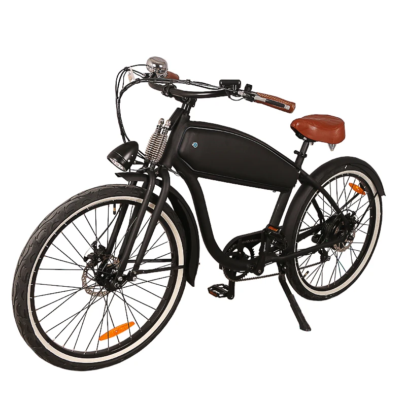 26 inch classical retro double spring suspension fork vintage retro electric bike 48v 500w vintage electric bicycle