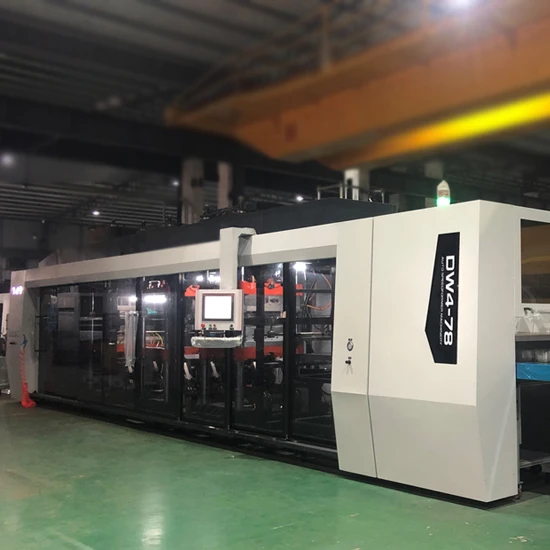 
AUTO DW4-78 Multistep Speed Thermoformer Plastic Thermoforming Machine Ordinary Product Manufacturing Plant Pet Provided Hips PS 