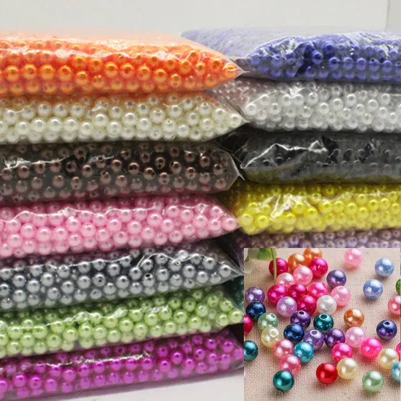 Crystal Wholesale Colorful 6-10mm Abs Pearl Beads With Hole Luxury Accessories Loose Pearls For Jewelry Making Bead