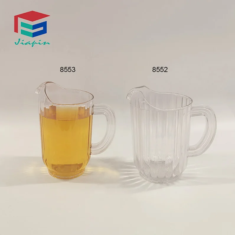 Plastic Jug Beer Bar 60oz Plastic Beer Jug  Ice Lip Unbreakable Polycarbonate 1.8L Beer Pitcher