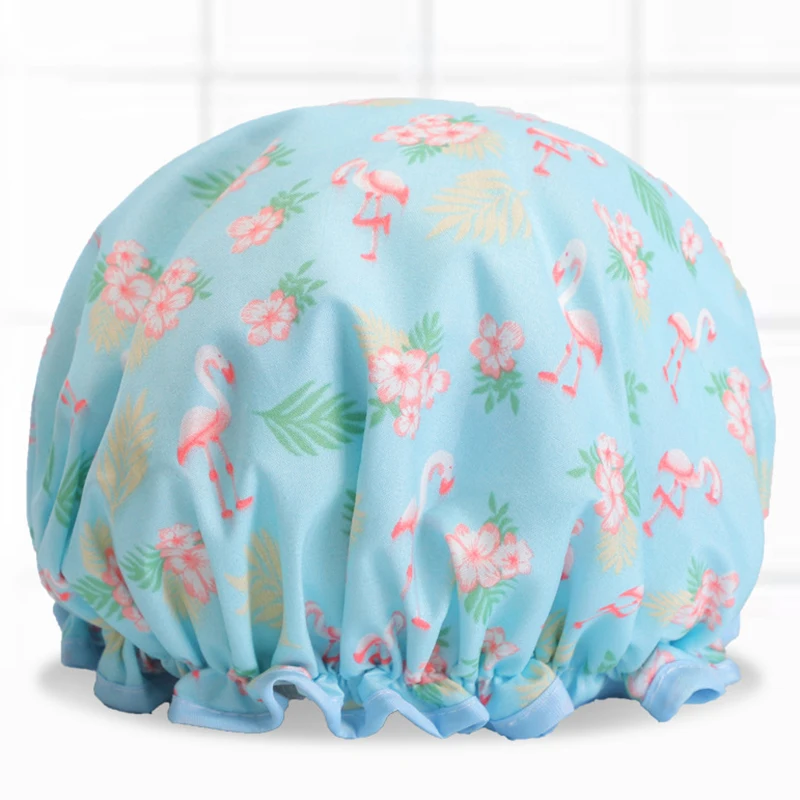 2021 новый стиль Защита окружающей среды Индивидуальный дизайн PE двойная Водонепроницаемая Женская душевая шапочка