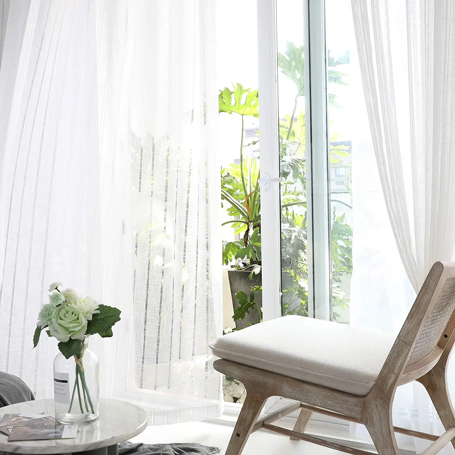 Bay window germany european style light filtering sheer cheap curtains for home privacy protect for window decoration