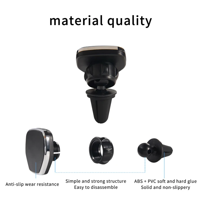 New Fashion Portable Magnetic Air Vent Car Holder 360 Degree Rotatable Mobile Mount Customized Phone Holder