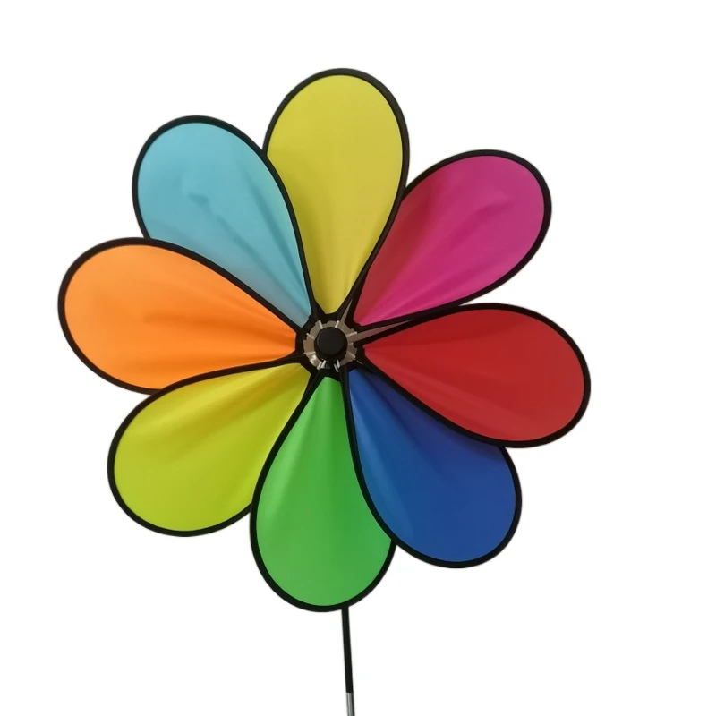 Outdoor Garden Park Pinwheel Decorative Single 8-color Removable Toy Windmill For Kids