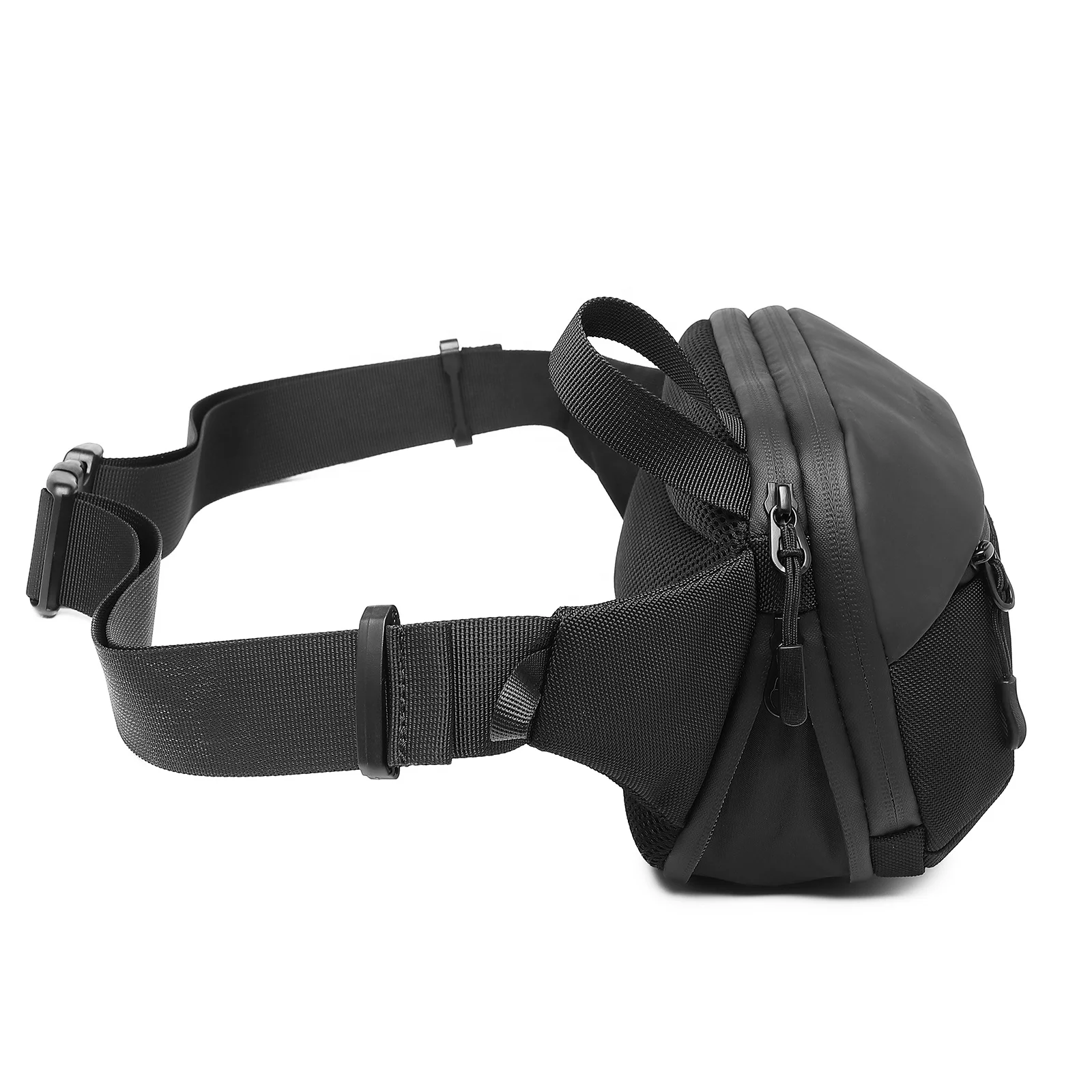 Unisex Sport Waist Bag for Men Multi-Pockets Lightweight Water-Resistant Chest Bag with Zipper Closure