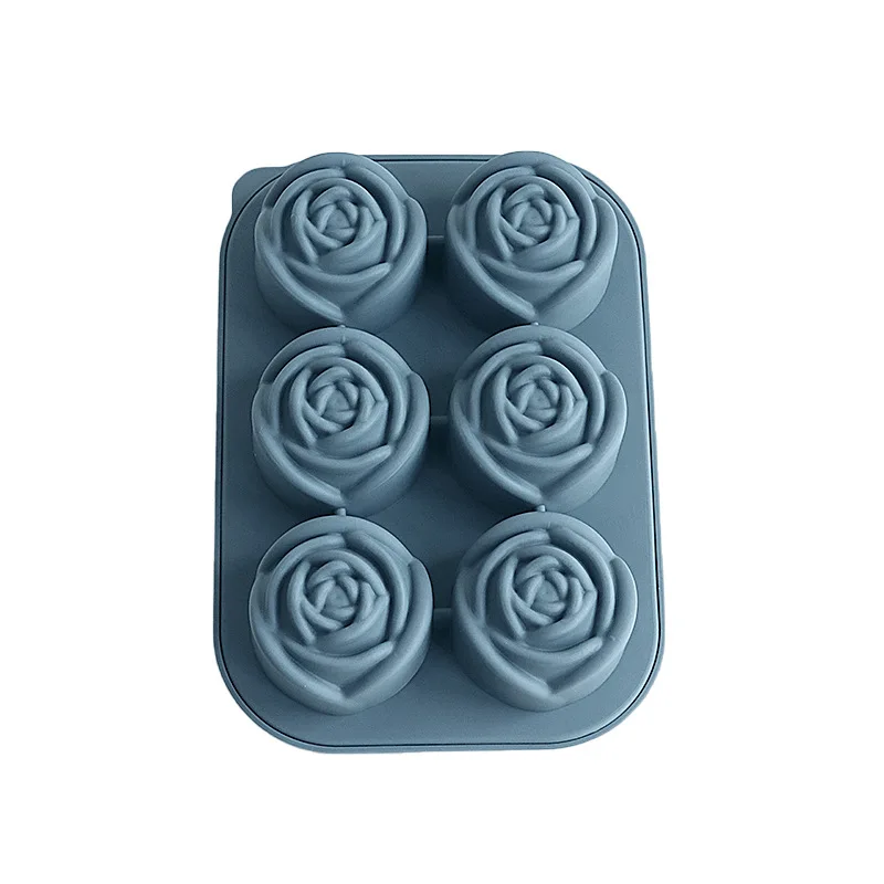 6 cavity Роза в форме кубиков льда лоток легким спуском воды шарика новинка напиток поднос кубика роза формователь