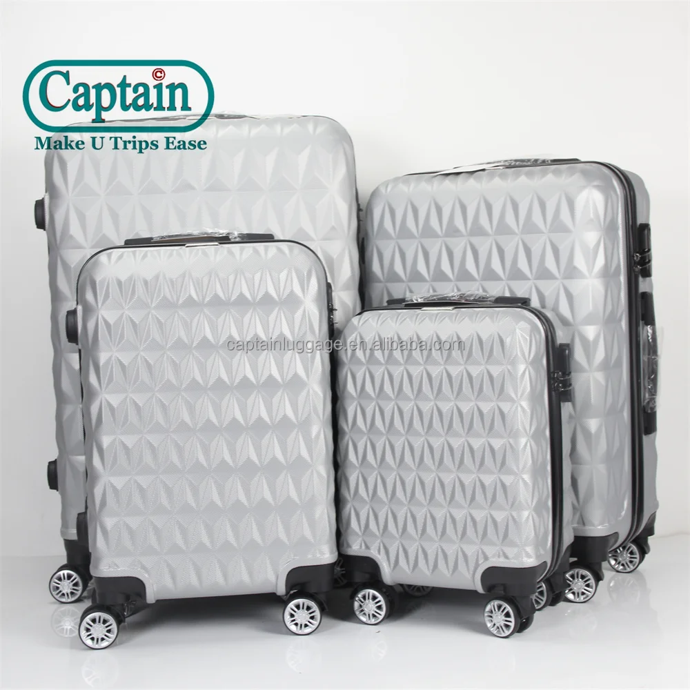 Luxury Design Gold Travelling Bags Custom Logo 4 Pieces Hard Shell Travel Suitcases ABS Trolley Luggage Set in 16 20 24 28 inch