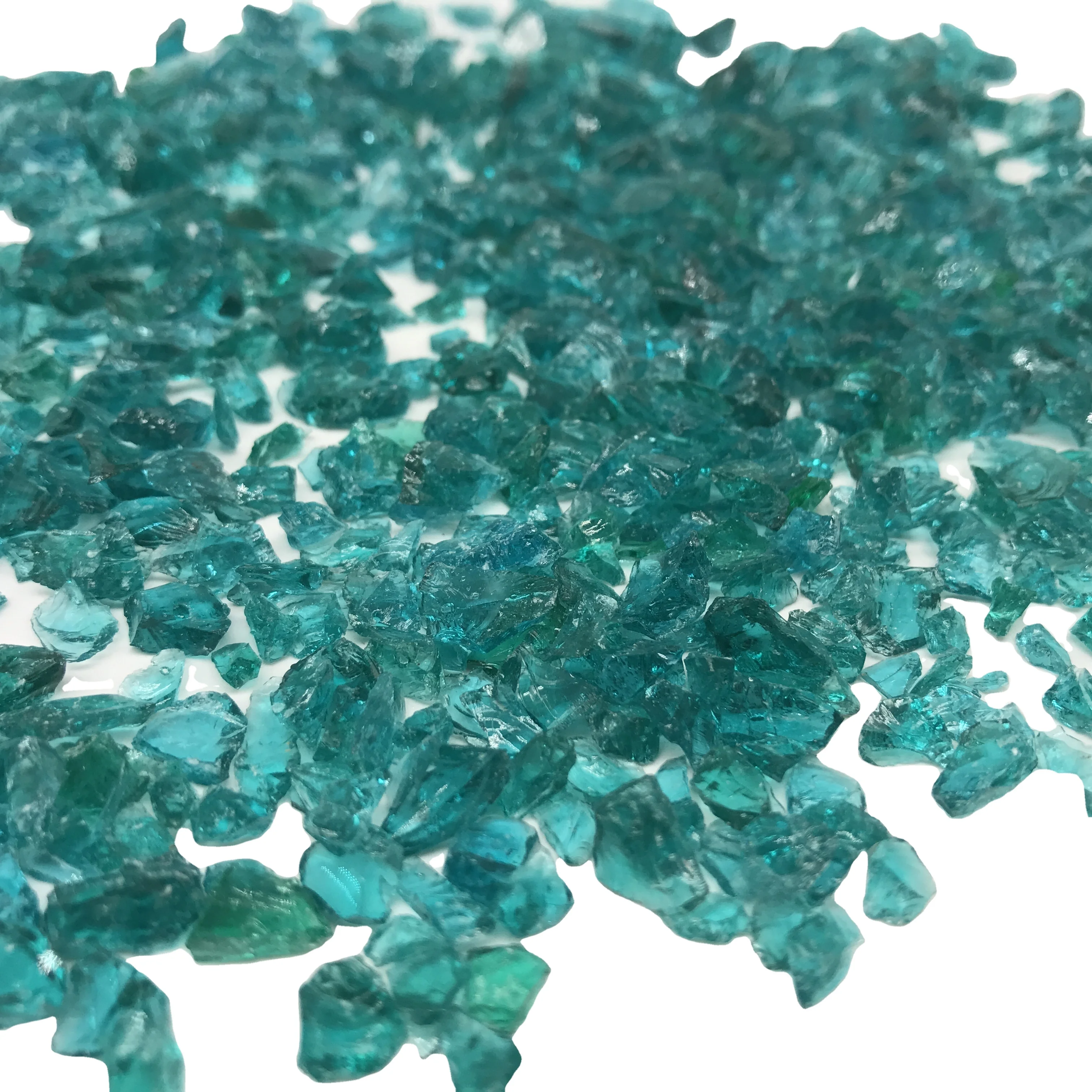 Clear Color Green Slag Glass Rock