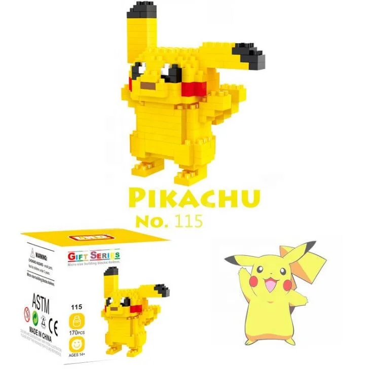 Mini brick game Pokemoner mini Building Blocks toys Micro-small Particles Pokemoner Toys Cartoon blocks Pocket toys (NO.PA0040)