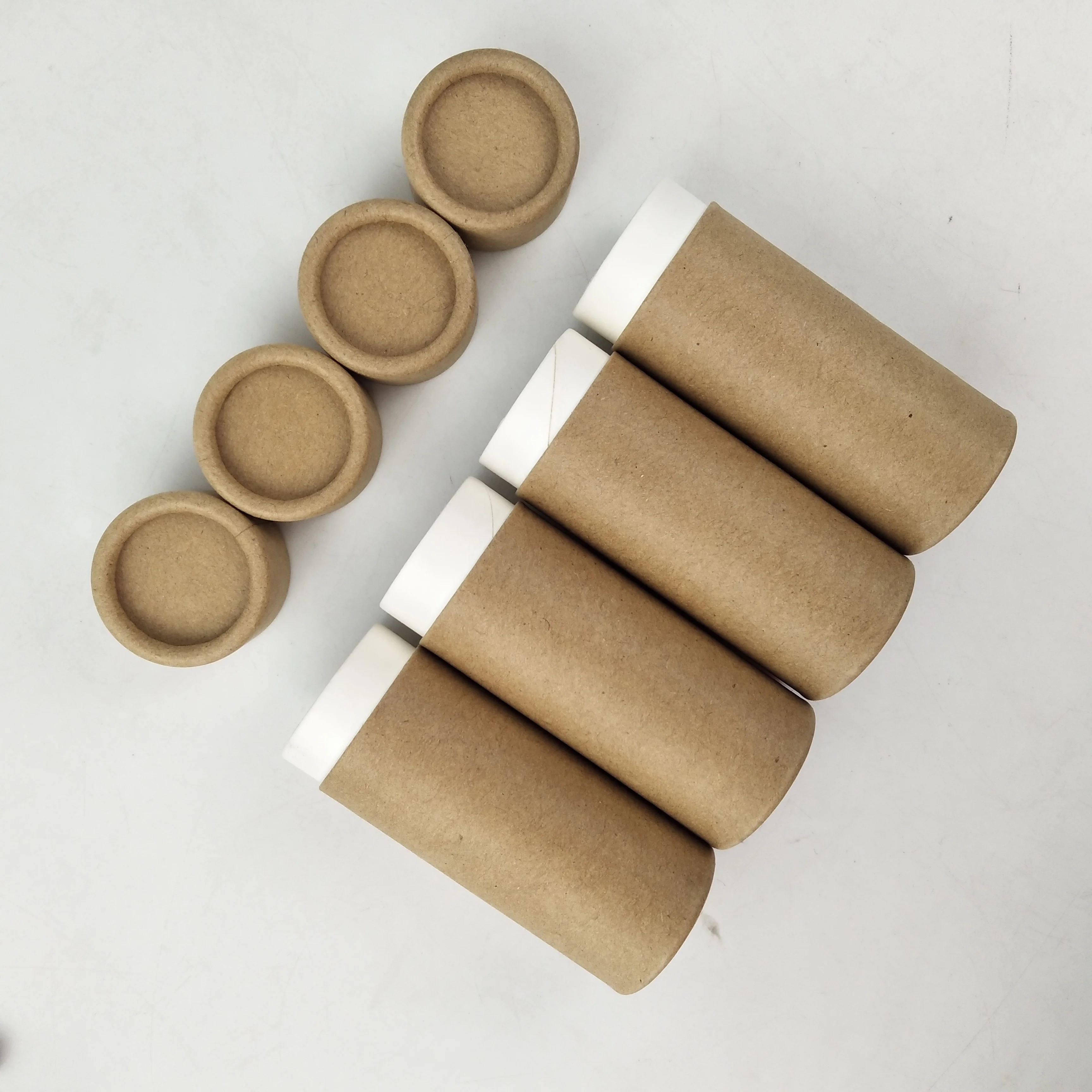 wholesale 50ml biodegradable paperboard lip balm kraft tube