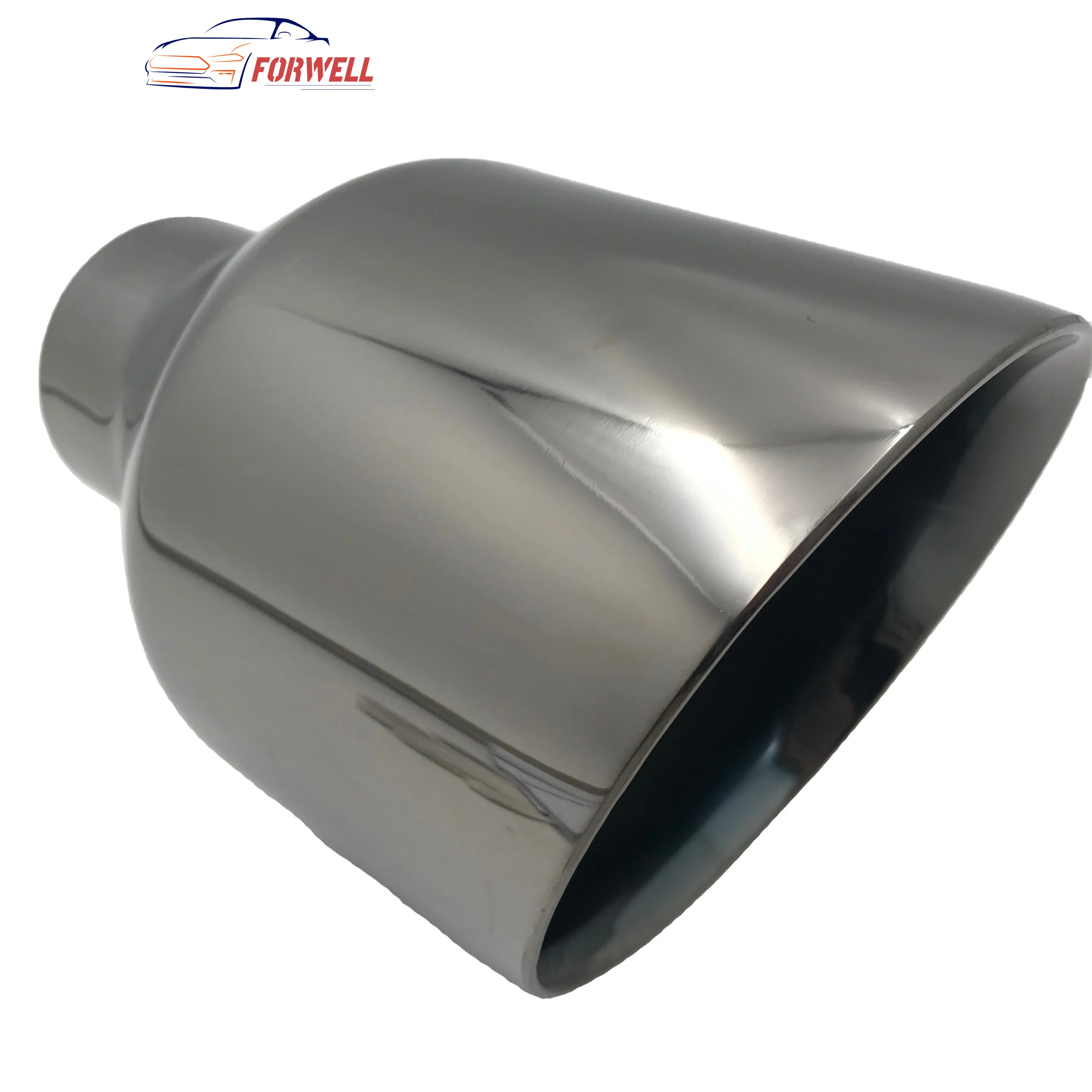 
high performance stainless steel tip titanium black plain end for exhaust universal aluminized muffler auto 