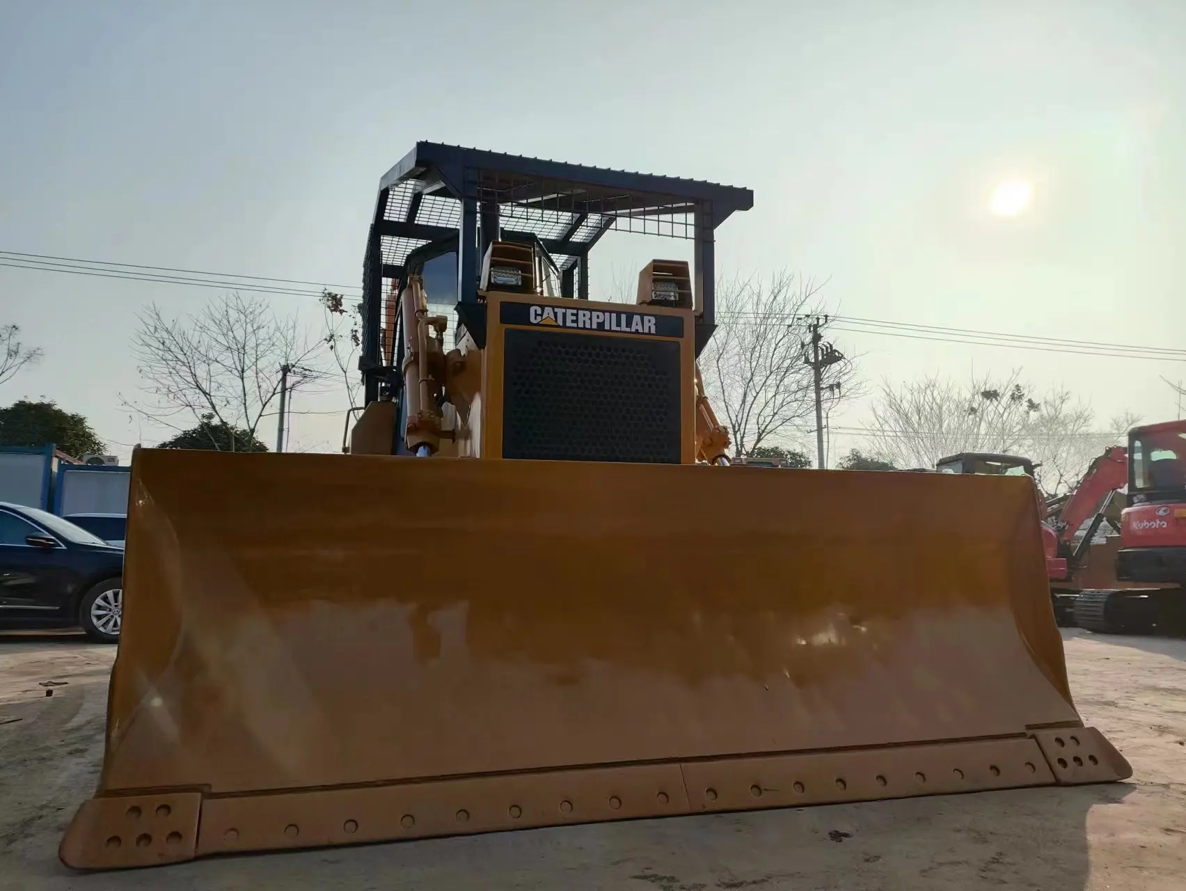 Japan used bulldozer high quality used cat D7G bulldozer with forest fence